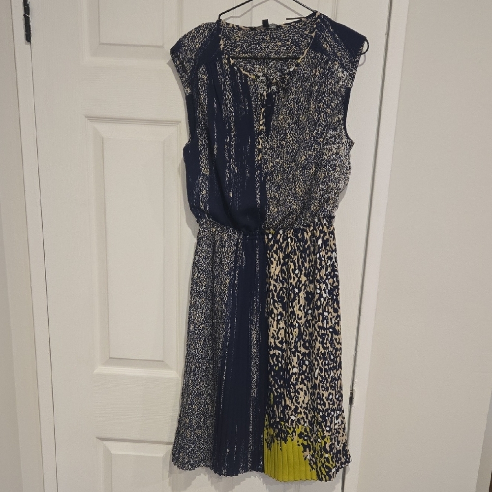 Adrianne Papell Sleevless Pleated Dress Sz 4